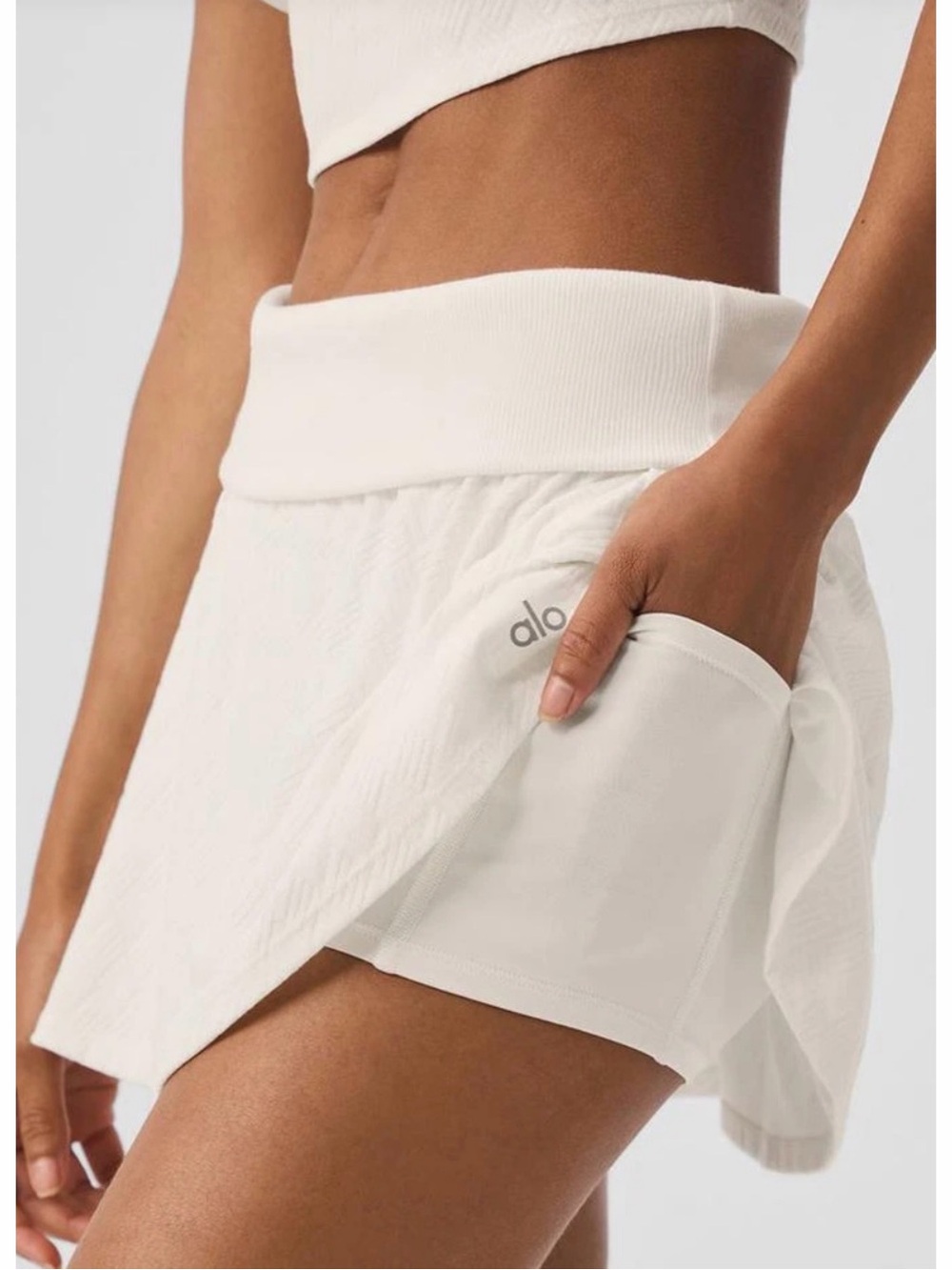 ALO Yoga Doubles Only Skirt Ivory